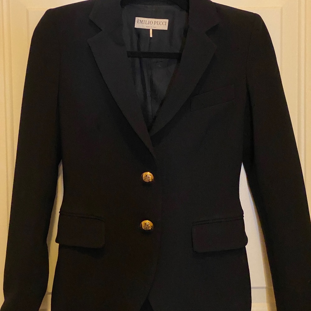 Women’s black blazer, black, S, formal wear, great for fall/winter.
